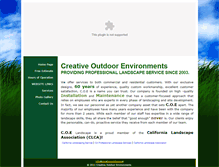 Tablet Screenshot of creativeoutdoor.net